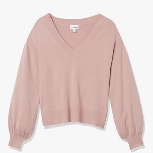 The Drop Women's Mia Bell-Sleeve Deep V-Neck Supersoft Sweater LOT OF TWO Sz M